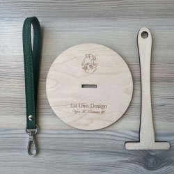 Garnholder - m/Mrkegrn rem