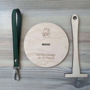 Garnholder - m/Mrkegrn rem