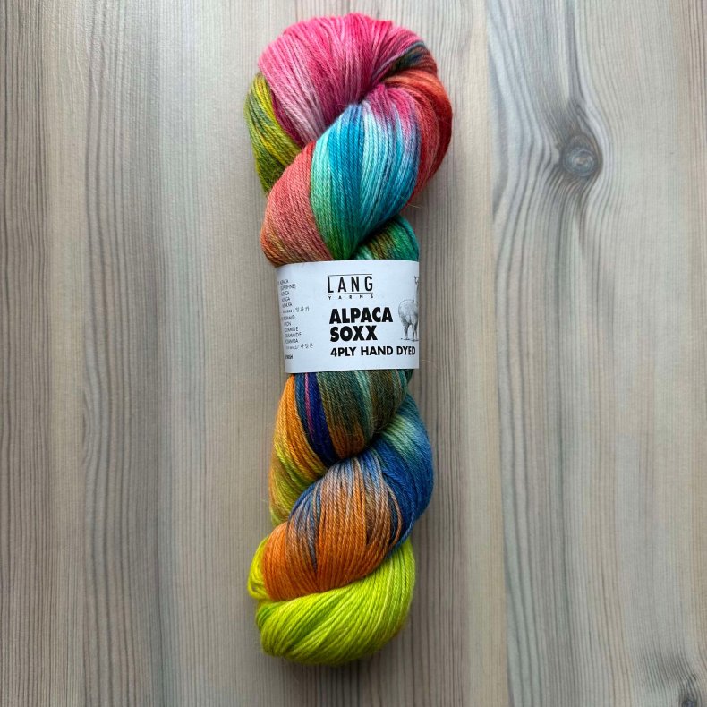 Alpaca Soxx 4-fach Hndfarvet - 100 g