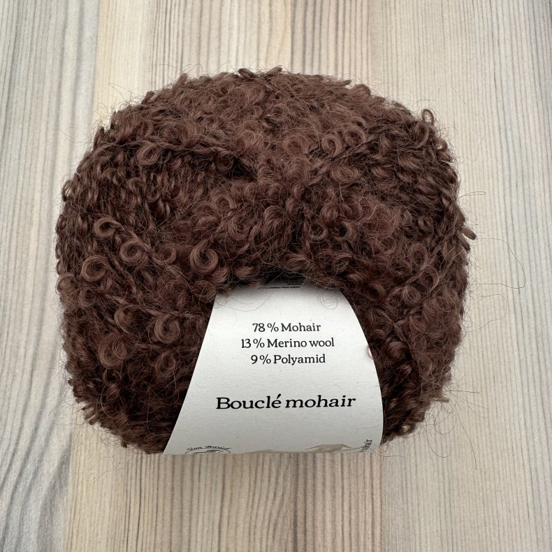 Boucl� Mohair Kaffe - 50 g