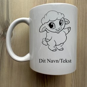 Krus med dit eget navn/tekst - Til hjre hnd