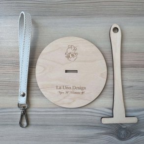 Garnholder - m/Hvid rem