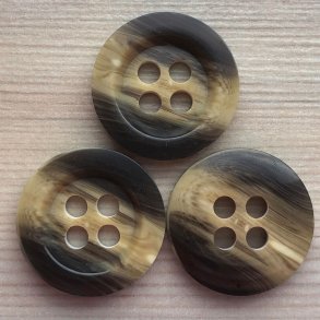 Plastik Knap med Stribet Effekt - 25 mm