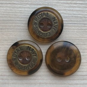 Plastik Knap Med Metaltekst - 20 mm