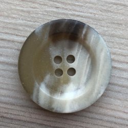 Plastik Knap med Hornlook - 25 mm