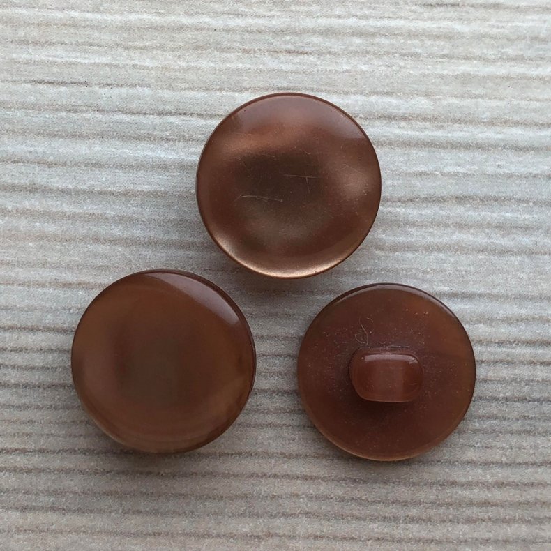 Plastik Knap Bronze - 12 mm