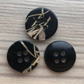 Plastik Knap Stregmnster - 15 mm