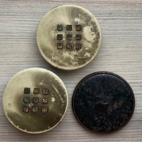 Metal Knap med 70er look - 35 mm