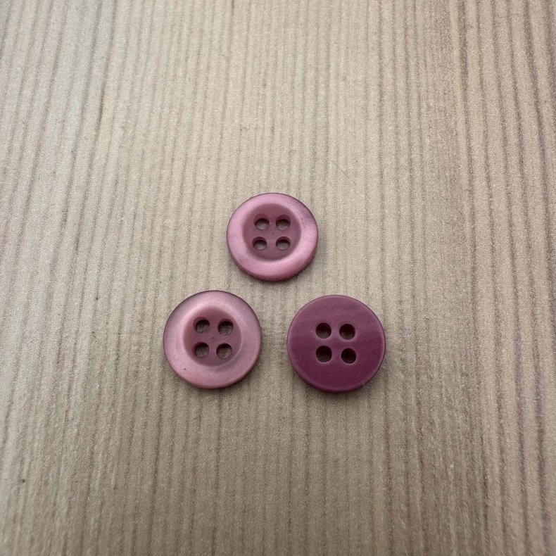 Plastik Knap Lilla - 10 mm