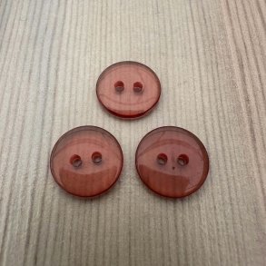 Plastik Knap Brun klar - 15 mm