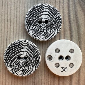 Plastik Knap Med Print - 14 mm