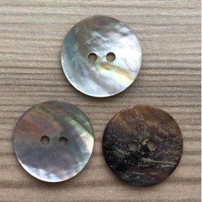 Perlemor Knap Natur - 15 mm