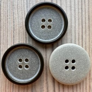 Plastik Knap Med Strukturmnster Gr - 22 mm