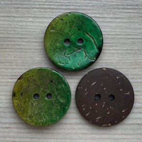 Kokos Knap Lakeret Lime/Gul - 22 mm