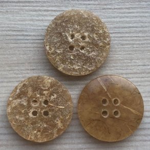 Plastik Knap Med Struktur Mnster Sand - 25 mm