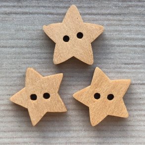 Tr Knap Stjerne - 15 mm