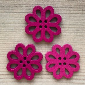 Tr Knap Blomst Lyslilla - 20 mm