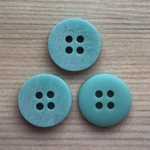 Plastik Knap Rund Aqua - 15 mm