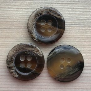 Plastik Knap med Mnster - 22 mm