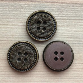 Plastik Knap Rustik Look - 16 mm