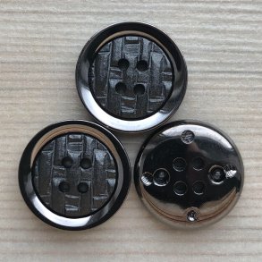 Plastik Knap Metal & Flet Look - 18 mm
