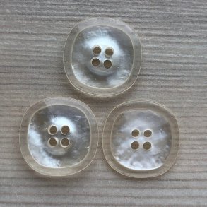 Plastik Knap Klar - 20 mm