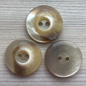 Plastik Knap med Brune Nuancer - 20 mm