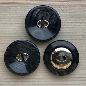 Plastik Knap Metal Pynt Mrk - 22 mm