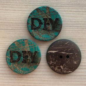 Kokos Knap DIY turkis - 23 mm