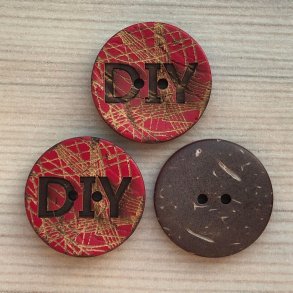 Kokos Knap DIY rd - 22 mm