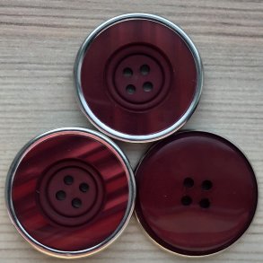 Plastik Knap Rust med metal ring - 31 mm