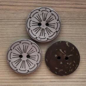 Kokos Knap Gr - 22 mm