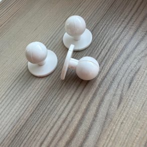 Plastik Kokkeknap Hvid - 12 mm