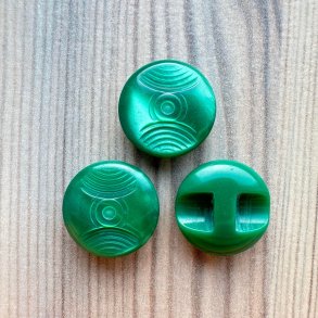 Plastik Knap Med Skjult Hul Grn - 15 mm