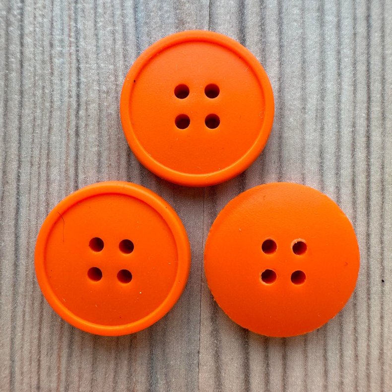 Gummi Knap orange - 20 mm