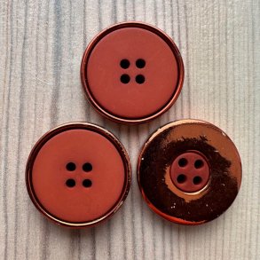 Plastik Knap Rdbrun - 25 mm