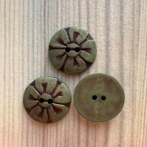 Plastik Knap Med Mnster Grn - 18 mm