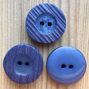 Plastik Knap Med Struktur Overflade Bl - 22 mm