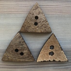 Kokos Knap Trekant Natur - 50 mm