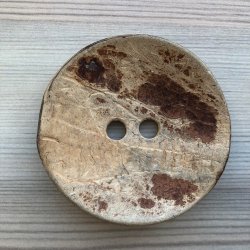 Kokos Knap Rund Natur - 70 mm