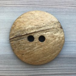 Kokos Knap Rund Natur - 70 mm