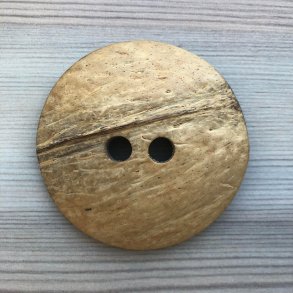 Kokos Knap Rund Natur - 70 mm