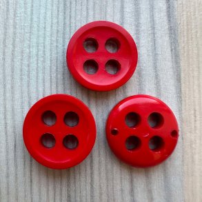 Plastik knap, rd - 17 mm