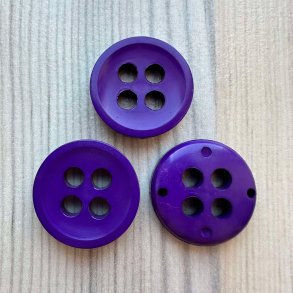 Plastik knap, lilla - 22 mm