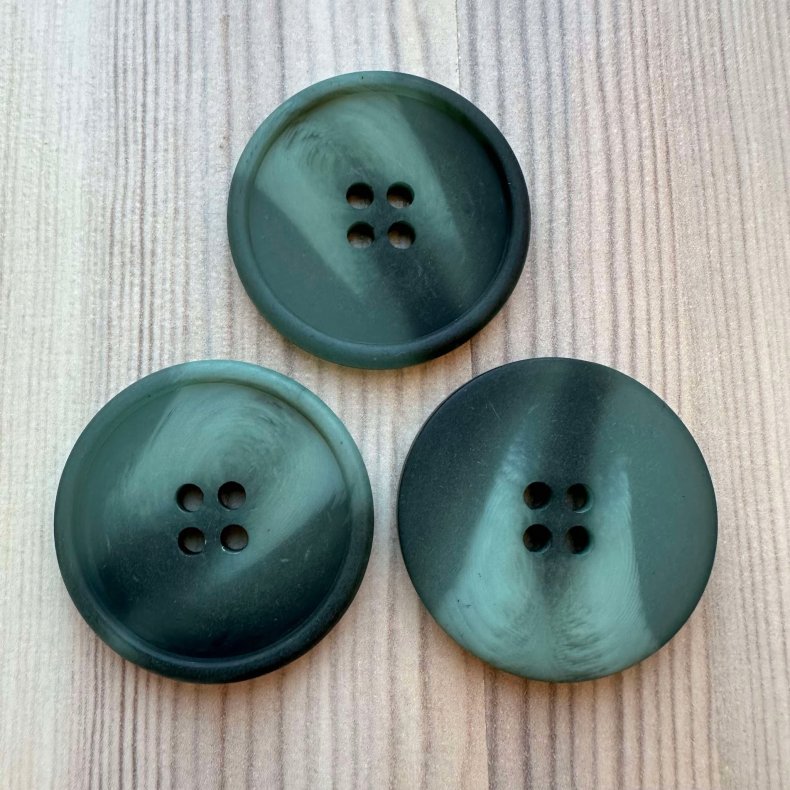 Plastik Knap Grn nuancer - 30 mm
