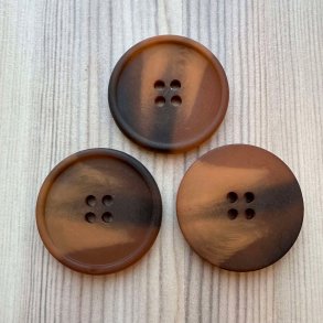 Plastik knap, med brun nuancer - 20 mm
