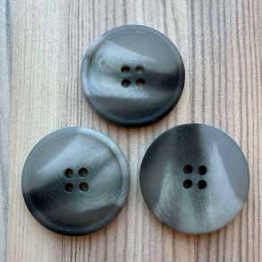 Plastik knap, med gr nuancer - 30 mm