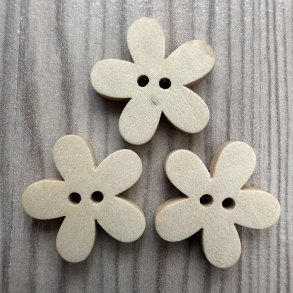 Tr Knap Blomst - 18 mm