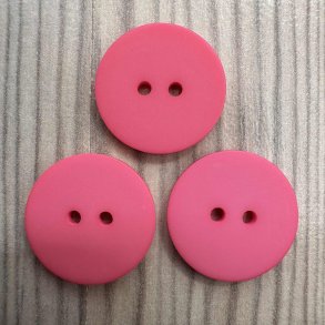 Plastik knap, pink - 22 mm