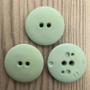 Plastik knap, mint farvet - 22 mm